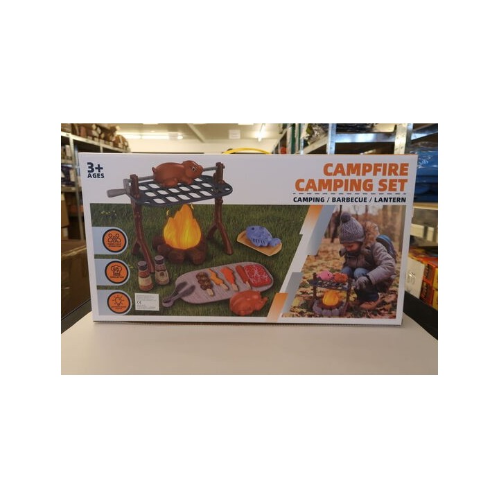 Campfire Legetøjs Campingsæt m. lys og lyd, 17 dele