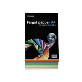 Büngers farvet papir A4 80g/m² 250stk