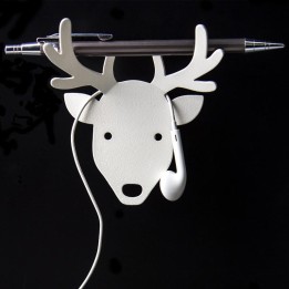 Qualy Deer Nøglering - hvid