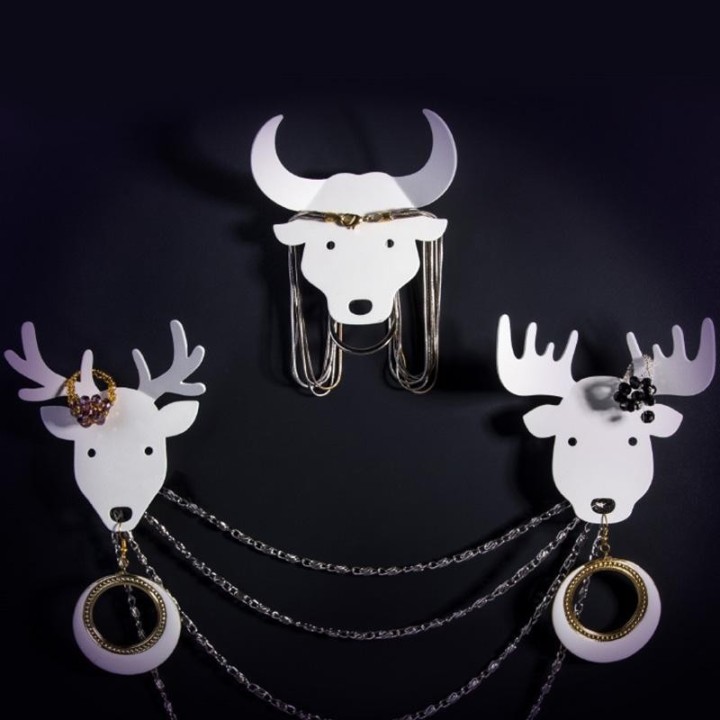 Qualy Deer Nøglering - Sort