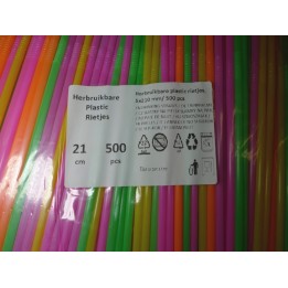 500 Plastiksugerør med knæk