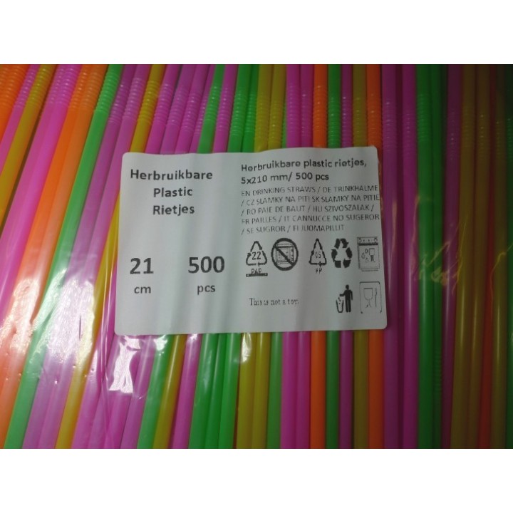 500 Plastiksugerør med knæk