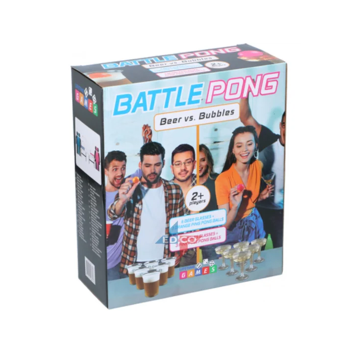 Battle Pong - Øl vs. Champagne udgave, 18 dele