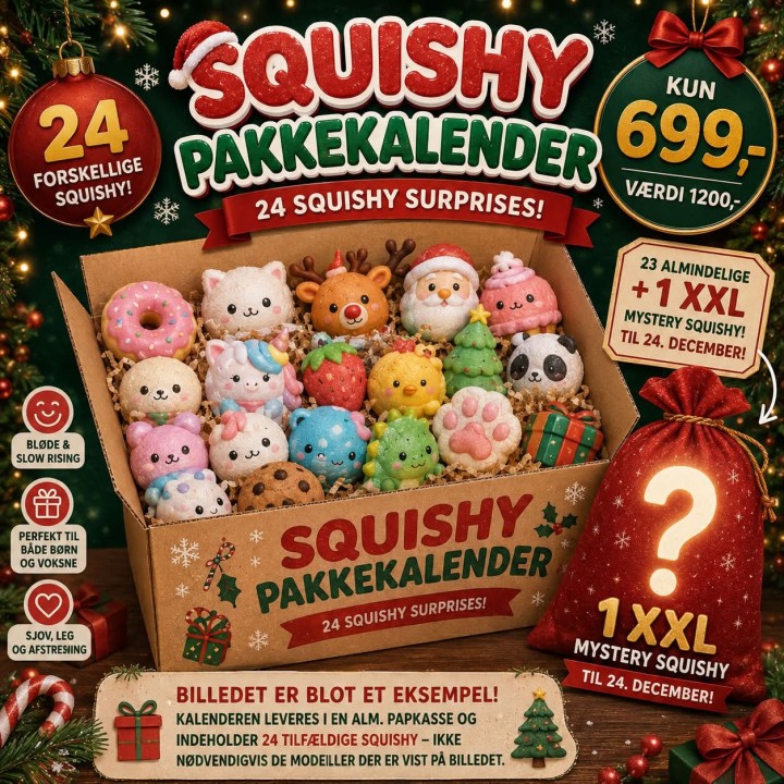 Squishy Julekalender 24 stk