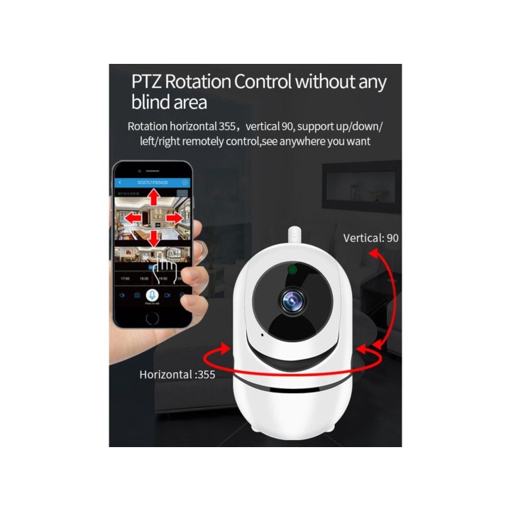 WiFi camera Full HD. Tovejs lyd og opkobling til mobiltlf, tablet, PC mv.