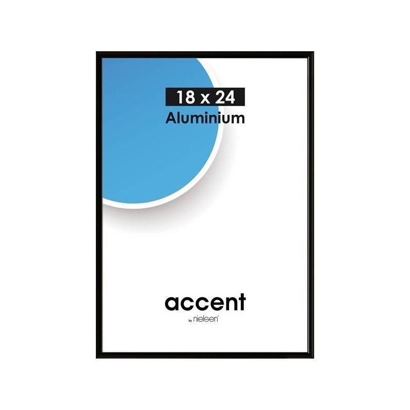 42 x 59,4 cm (A2) Nielsen Fotoramme Accent i Aluminium - Mat Sort