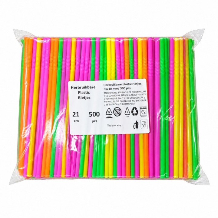 500 Plastiksugerør med knæk