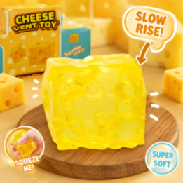 Squishy ost med sugar-look – slow rise, 5 x 5 cm | Dit Lager