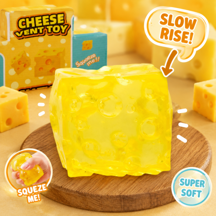 Squishy ost med sugar-look – slow rise, 5 x 5 cm | Dit Lager