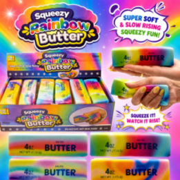 Rainbow Butter-squishy – 14 cm | Dit Lagersalg