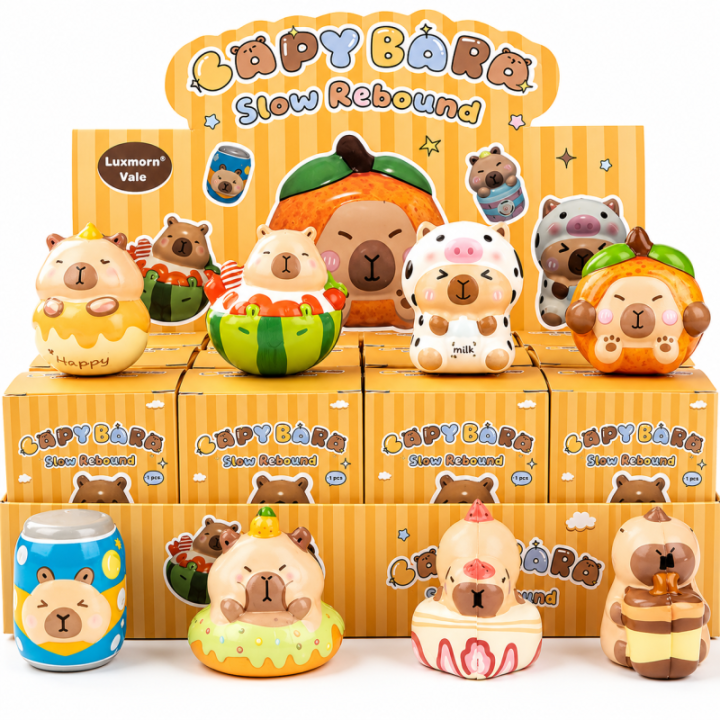 Slow-rise Capybara-squishy – 6 cm, assorteret | Dit Lagersal