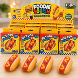 Hotdog-squishy – 9 cm | Dit Lagersalg
