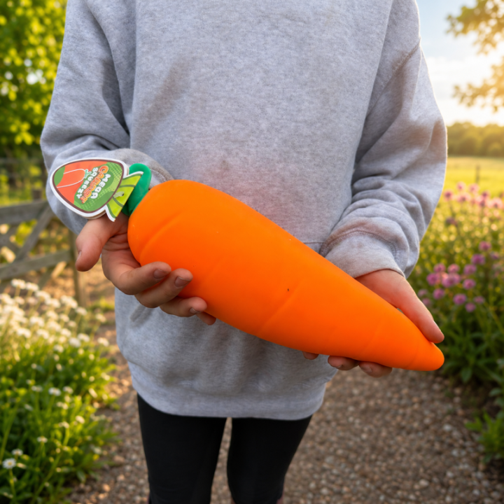 XXL gulerods-squishy – 34 cm | Dit Lagersalg